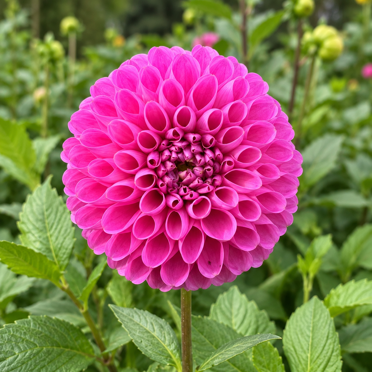 20th Ave Ingrid vibrant magenta lavender miniature ball dahlia at Peep & Petal