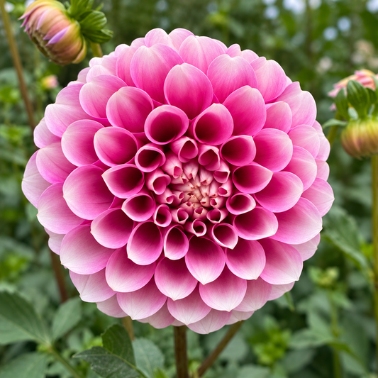 Amelia Bedelia dahlia grown at Peep & Petal; petal browning retouched