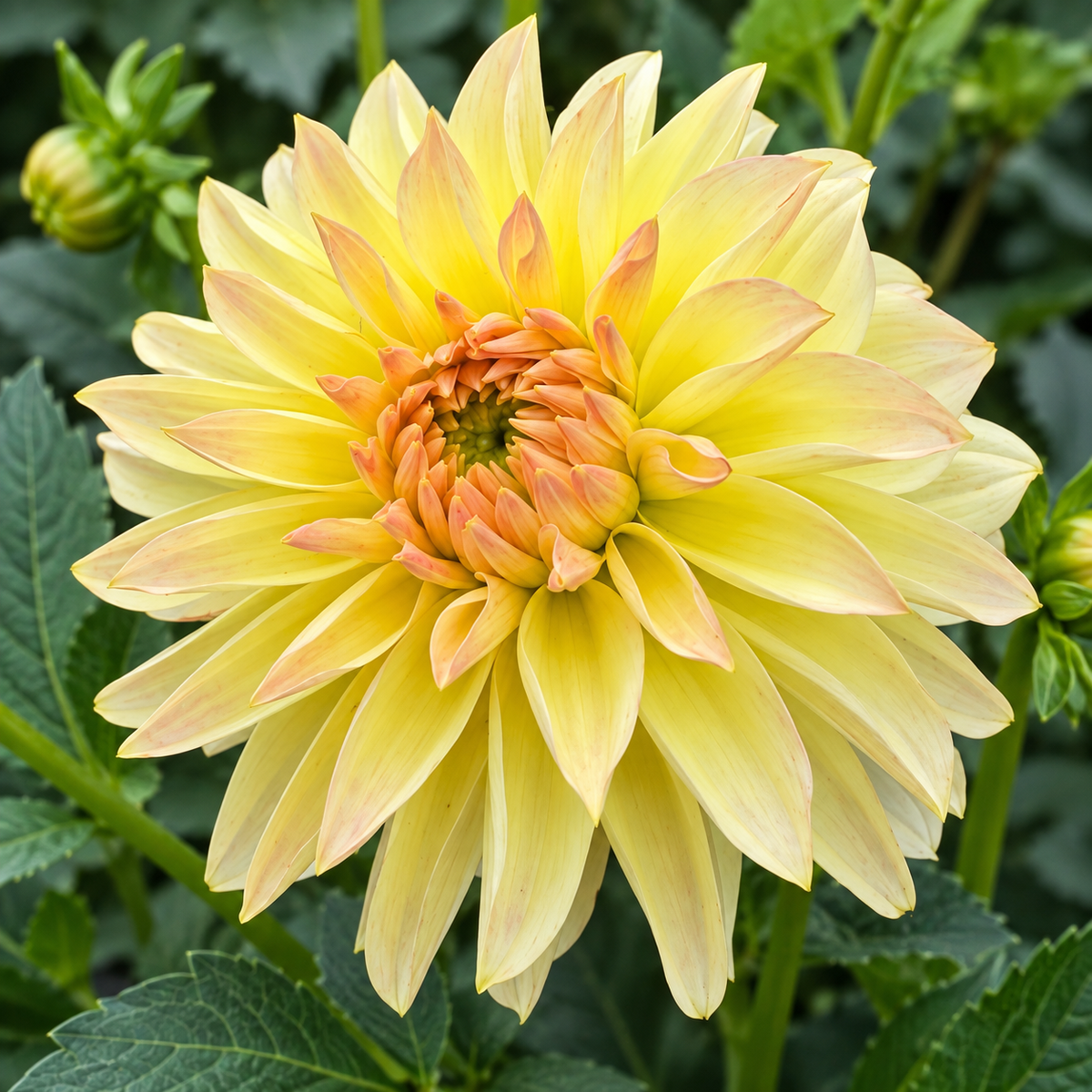 Born Sty yellow stellar dahlia bloom
