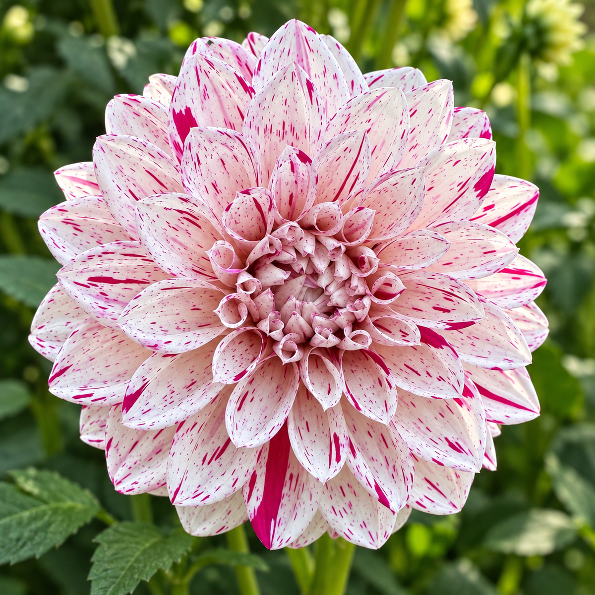 Bristol Fleck farm-grown dahlia, cosmetically retouched