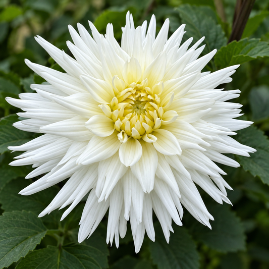 All Triumph white semi-cactus dahlia grown at Peep & Petal Flower Farm
