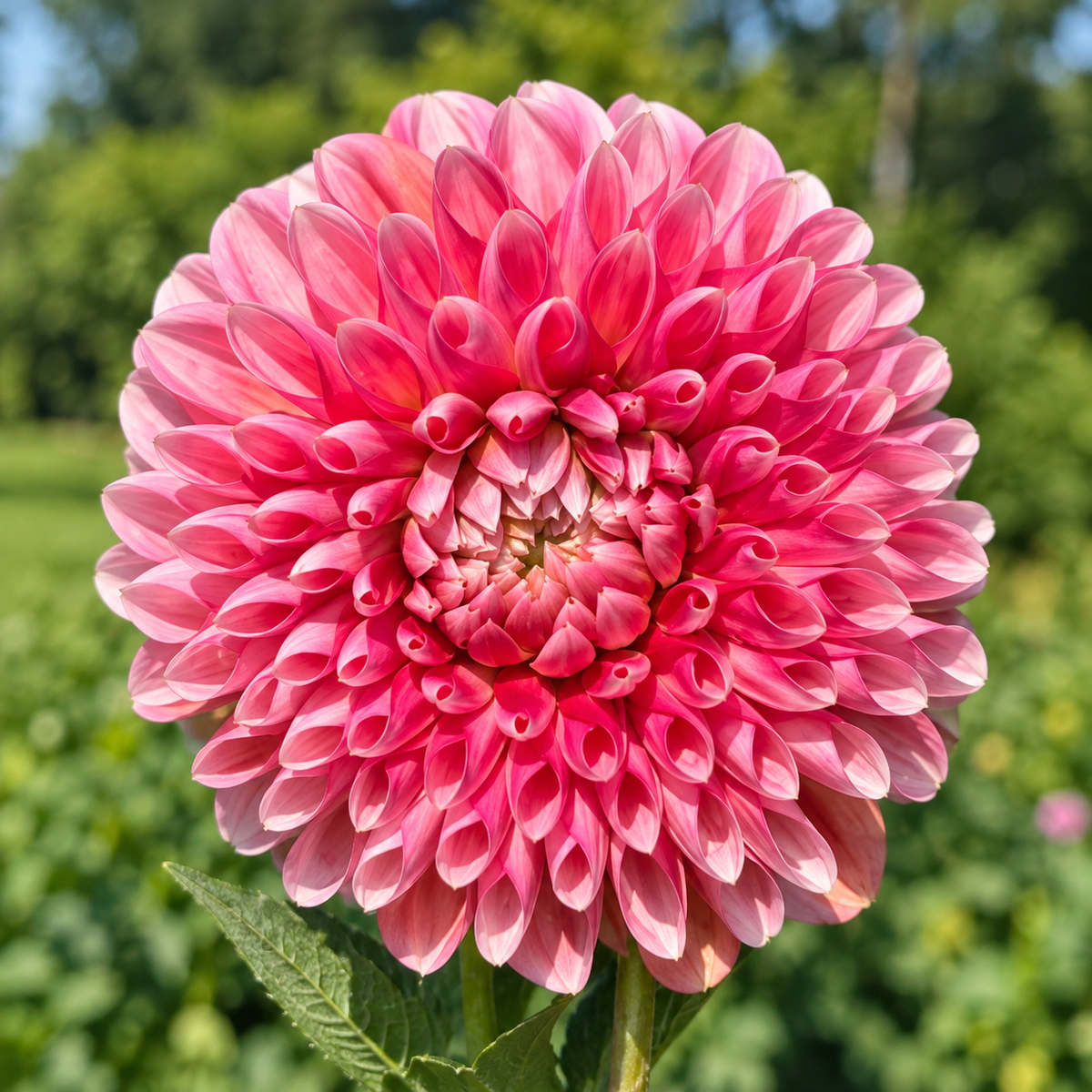 Florelie Angostura Australian pink ball dahlia bloom