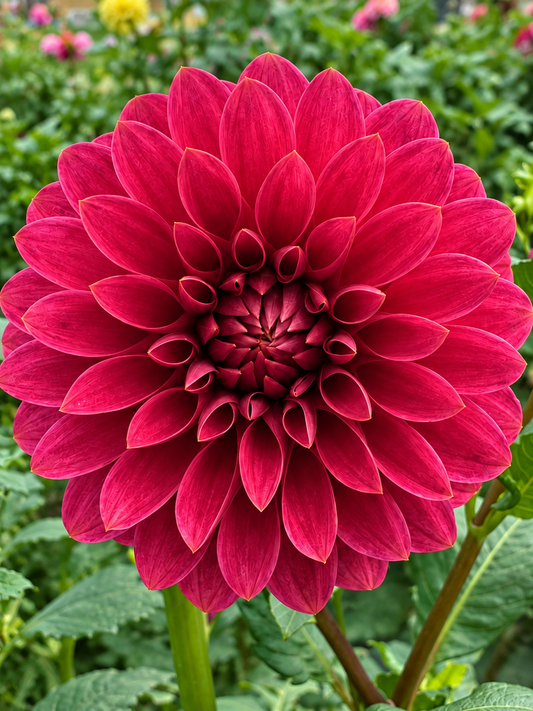 KA's Rosie Jo deep raspberry formal decorative dahlia bloom