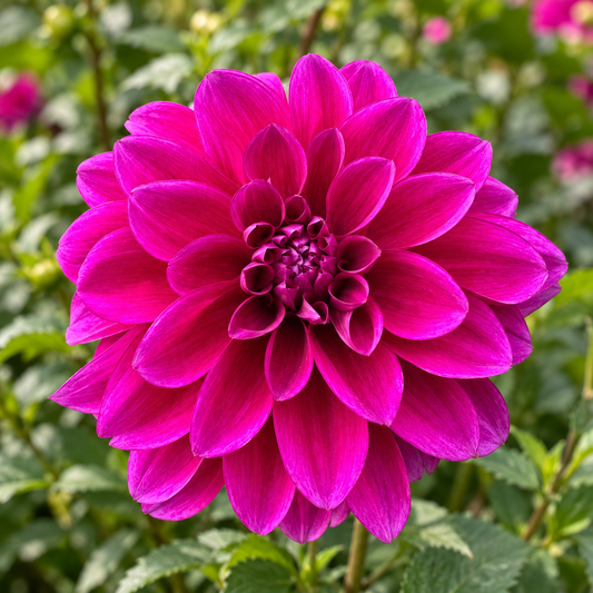 Le Baron magenta-purple decorative dahlia grown at Peep & Petal