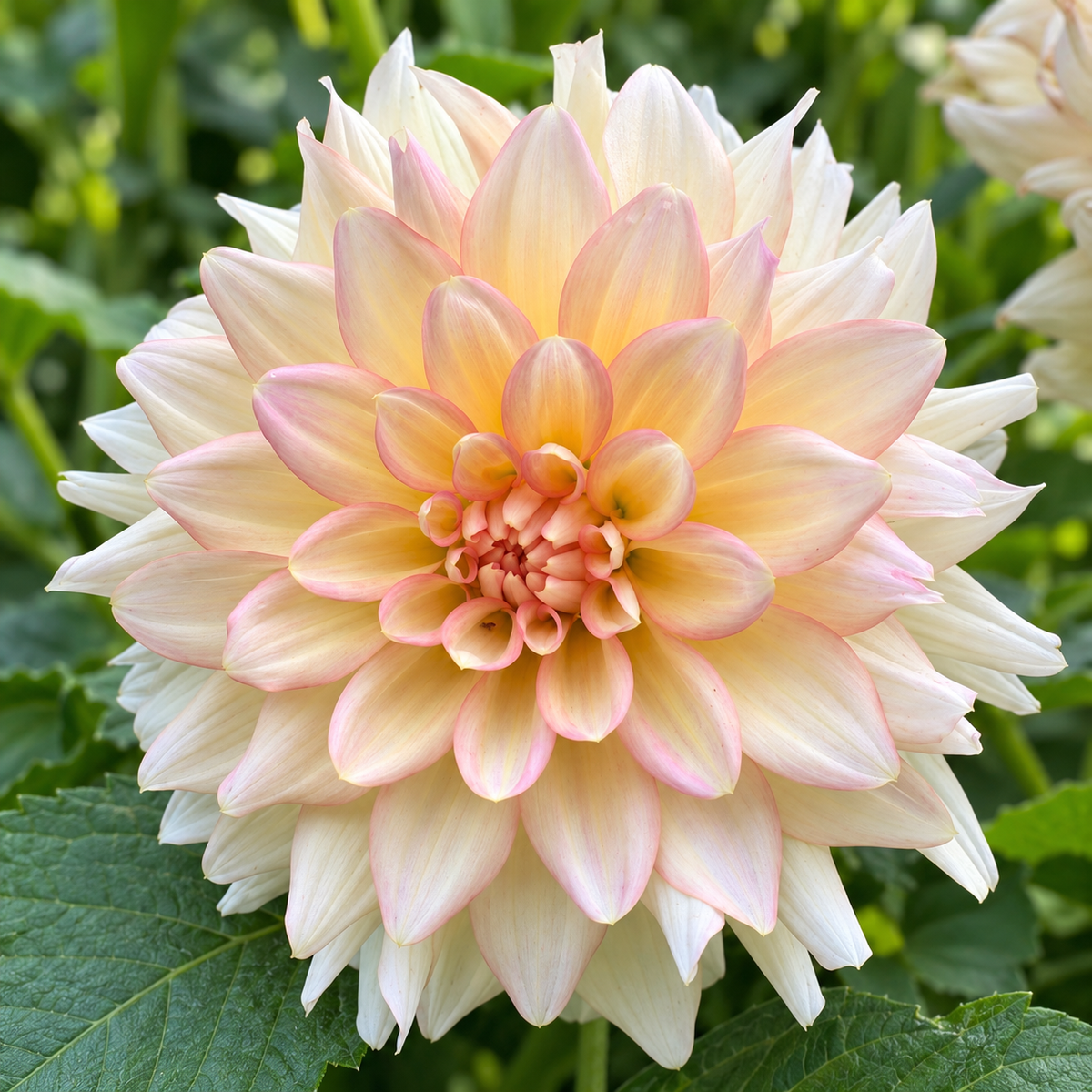 Lee's Clara cream blush dahlia bloom