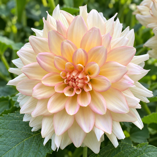 Lee's Clara cream blush dahlia bloom