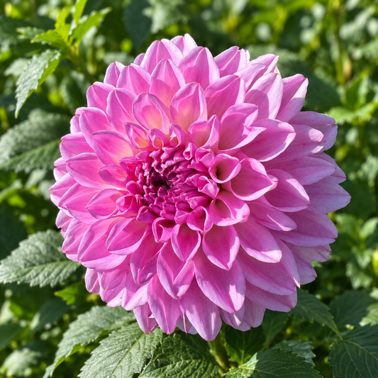Pink Ardour lavender-pink dahlia bloom grown at Peep & Petal