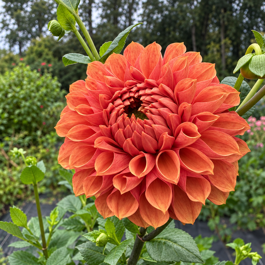 RM Tarnished terracotta dahlia bloom